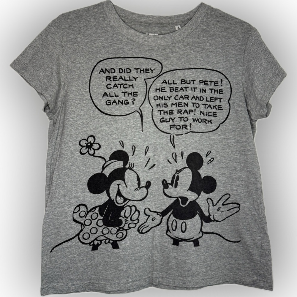 Uniqlo X Disney Mickey Mouse Minnie Mouse Comic Strip T-Shirt Size Medium